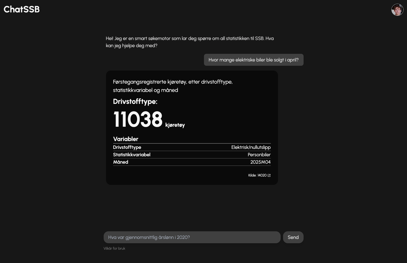 KODE: ChatSSB – Trygghet i objektiv statistikk